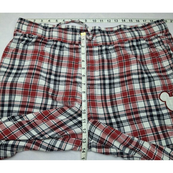 Disney Mickey Mouse Logo Plaid Pajama Draw String Pants Womens Size XXL - Picture 2 of 8